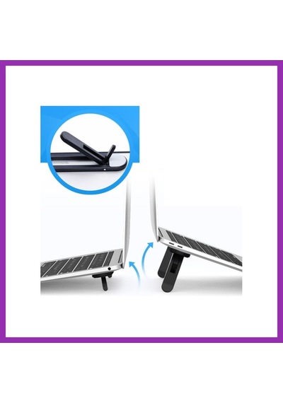 Bezos 2 Kademeli Katlanabilir Ve Yapışkanlı Laptop Standı Siyah Bty