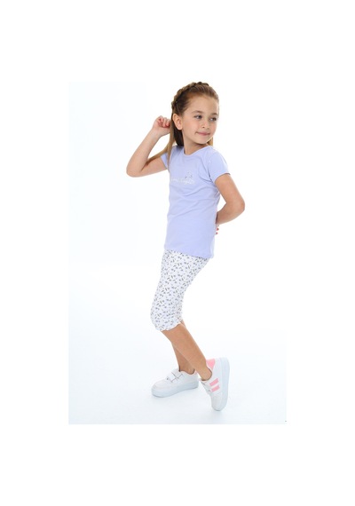 Toontoy Kids Toontoy Kız Çocuk Nakışlı Kaprili Takım Mavi