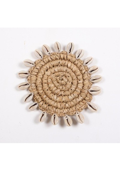 Shell Rafya Bardak Altlığı 13cm Dekor