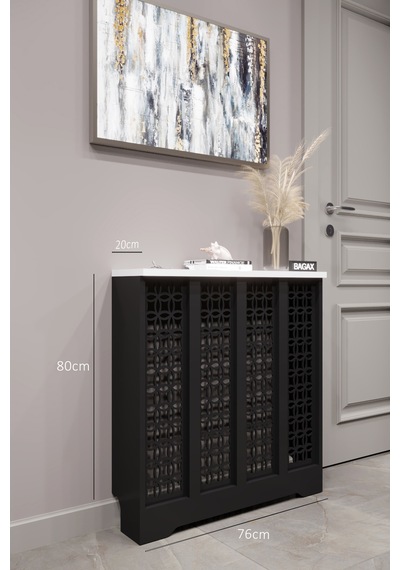 Dekoratif Petek Dolabı Kalorifer Peteği Kapatma Ünitesi Modern Tasarım İç Ölçü 76 Cm Dış Ölçü 80 Cm Petek 76 Siyah Üstü Beyaz D1 Dekoratif Petek Dolabı Kalorifer Peteği Kapatma Ünitesi Modern Tasarım İç Ölçü 76 Cm Dış Ölçü 80 Cm Petek 76 Siyah Üstü Beyaz D1