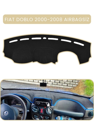 Fıat Doblo 2000-2008 Modellerine Uygun Aırbagsıztorpido Koruma Halısı Bej Kenar