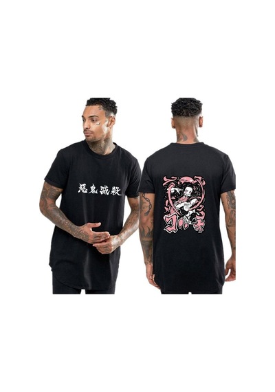 Noıssey Kırmızı Etiket Gala Demon Slayer T Shirt 10374 Siyah