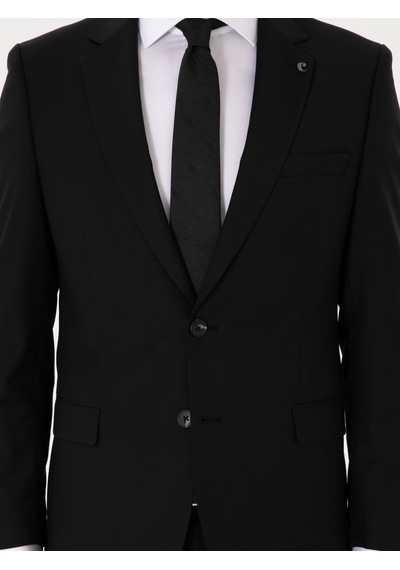 Cacharel Siyah Slim Fit %100 Yün Klasik Takım Elbise Cacharel Siyah Slim Fit %100 Yün Klasik Takım Elbise