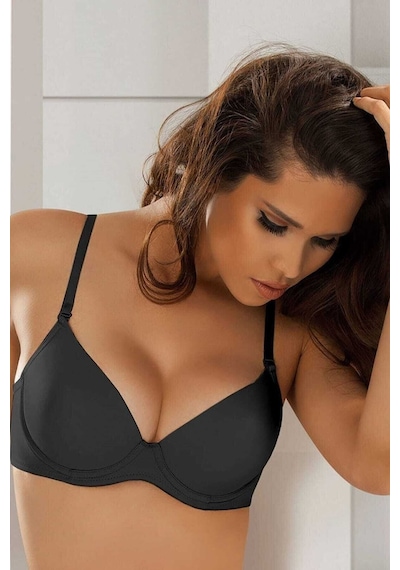 Le Jardin Kadın Siyah Desire Destekli Dolgulu Push Up Basic Mikro Sütyen 7080