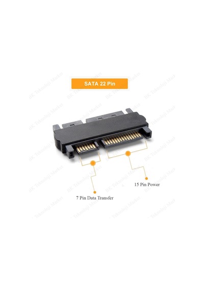 Sata 22 Pin Erkek To Sata 22 Pin Erkek Adaptör