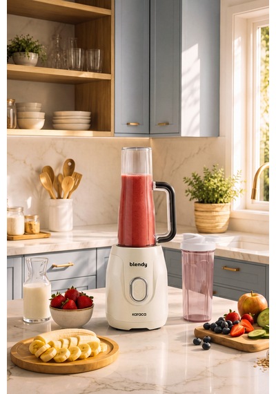 Karaca Blendy Personal Kişisel Kulplu Smoothie Blender Çift Hazneli Starlight