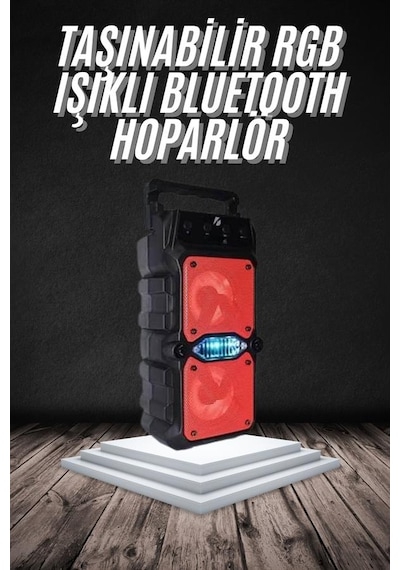 Ilkeshop Bluetooth Hoparlör Çift Mikrofonlu Güçlü Ses Kaliteli Kesintisiz Kablosuz