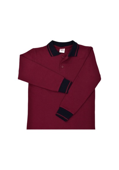 Kolej Polo Yaka Bordo Sweatshirt Ytg Ogrtl1453 001 Bordo