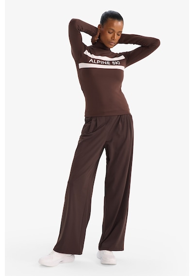 Defacto Wıde Leg Bilek Boy Sporcu Pantolon F8232ax26spbn490 Kahve-bn490