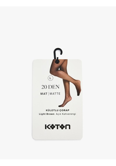 Koton 20 Den Mat Külotlu Çorap Açık Kahverengi 7wak80036aa Açık Kahve