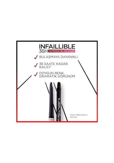 L'Oreal Paris Infaillable Automatic Jel Göz Kalemi Yoğun Siyah