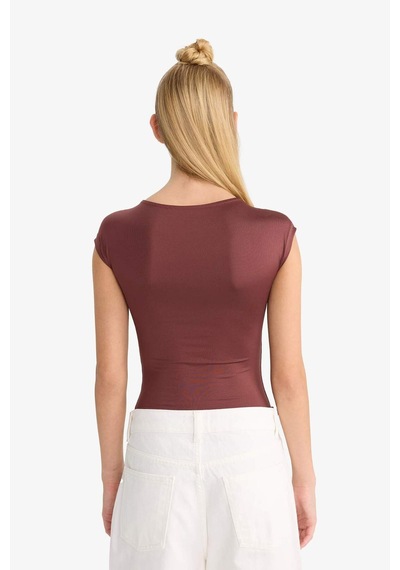 Defacto Coool Basic Düz Kolsuz Çıtçıtlı Body F7824ax25aubr469 Bordo