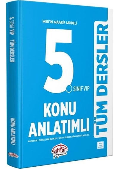 Editör 5.sınıf Vip Tüm Dersler Konu Anlatımlı