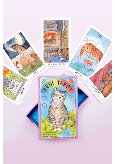 Kedi Tarot Destesi - 78 Tarot Kartı Ve Rehber Kitap Özel Kutulu Set