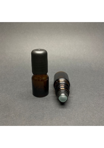 3 Ml Amber Cam Roll-on Şişe , Cam Esans Şişesi , 3cc Cam Bilyeli Şişe X 6 Adet