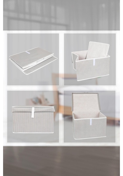 Hueva Home Çok Amaçlı Kutu Mini - Gri 40x30x26 Kumaş Gri 30 X 40 Tr Diğer