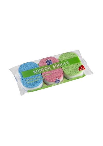 Fine Dreaming Konfor Sünger 3'lü - Yüksek Emici Ergonomik Sünger 8'li Avantaj Paketi - 8 Adet Tarı