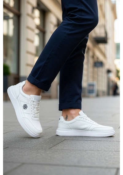 Daxtors D07003 Günlük Ortopedik Erkek Sneaker Spor Ayakkabı Beyaz