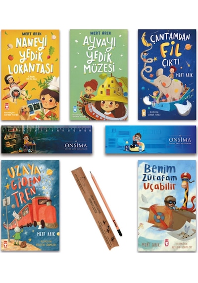 Timaş Çocuk Naneyi Yedik Lokantası - Ayvayı Yedik Müzesi - Çantamdan Fil Çıktı - Zürafam Uçabilir Set 5 Kitap