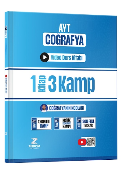 Zeduva Coğrafyanın Kodları AYT Coğrafya 1 Kitap 3 Kamp Video Ders Kitabı