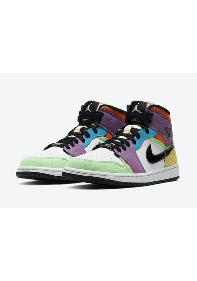 Nike NIKE AIR JORDAN 1 MID “MULTICOLOR” ÖZEL SERİ AYAKKABI Çok Renkli