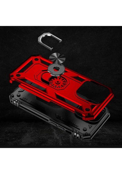 Apple Uyumlu iPhone 14 Pro Max Uyumlu Zore Vega Kılıf-kırmızı -