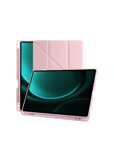 Samsung Uyumlu Galaxy Tab S9 Fe 11 Inc Sm-x610 Üçgen Katlanabilir Kalemlikli Yatay Dikey Standlı Kılıf Kapaklı Kılıf