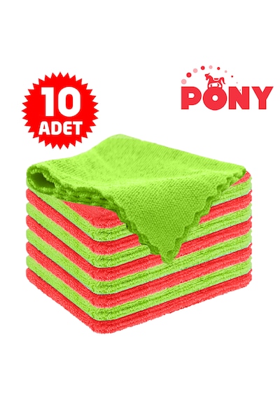 Pony Mikrofiber Temizlik Bezi 10'lu