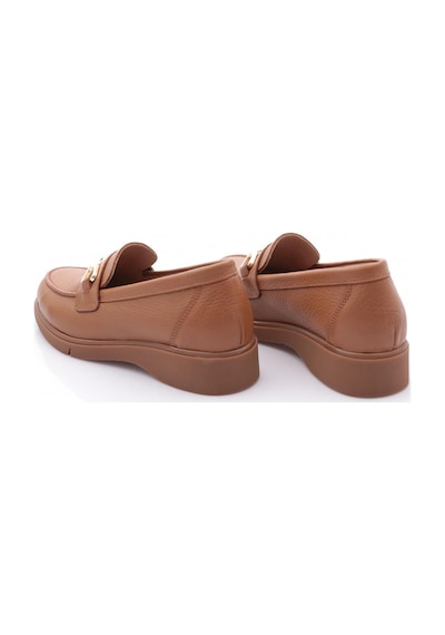 Dgn 3001-2 Kadin Aksesuarli Loafer Ayakkabi Taba Floater
