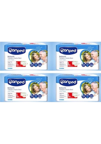 Canped Belbantlı Hasta Bezi Büyük 4 x 30'Lu
