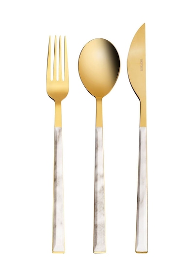 Karaca  Arete Gold 6 Kişilik 18 Parça Çatal Kaşık Bıçak Takımı