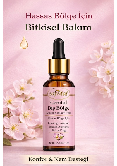 Safvital Genital Dış Bölge Konfor & Bakım Yağı İntim Bakım 20 ML