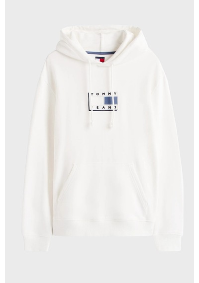 Tommy Jeans Erkek Sweat Dm0dm21623 Ybl Beyaz Beyaz