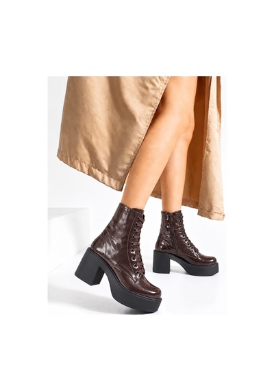 Dabab Shoes Melvıan Kadın Acı Kahve Kırışık Rugan Bağcıklı Fermuarlı İçi Kürklü 8 Cm Kalın Topuklu 3 Cm Platform Acı Kahverengi Dabab Shoes Melvıan Kadın Acı Kahve Kırışık Rugan Bağcıklı Fermuarlı İçi Kürklü 8 Cm Kalın Topuklu 3 Cm Platform Acı Kahverengi