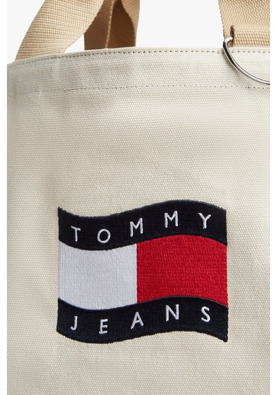 Tommy Hilfiger Tjw Wave Flag Orta Boy Kadın Bej Tote Çanta-15717