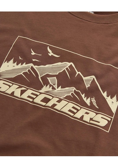 Skechers M Relax Fit Adventure Crewneck T-shirt S2620111-2070 Erkek Tişort Kahverengi