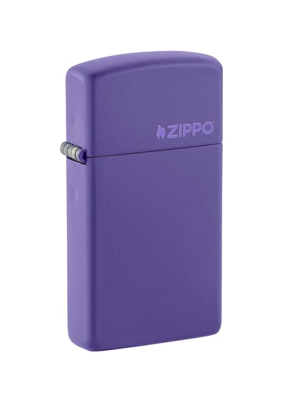 Zippo Çakmak Mor Slim Logo 1637zl-000019