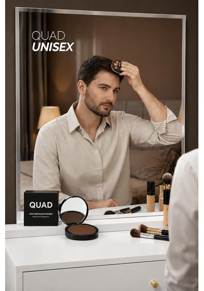 Unisex Saç Ve Sakal Kapatıcı Dolgunlaştırıcı Pudra, Koyu Kahve, 12gr, Doğal Görünüm, Anında Hacim Çok Renkli