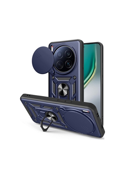 Nihcase Tecno Camon 40 Premier 5g Kılıf Magnetik Standlı Kamera Korumalı Slide Sürgülü Cover Kapak