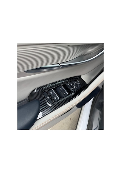 Red Lion Parts Byd Seal U Dm-i/ev Kapı İçi Kol Dayama Ve Cam Kumanda Düğmesi Seti Abs Karbon Fiber Görünüm Kaplama
