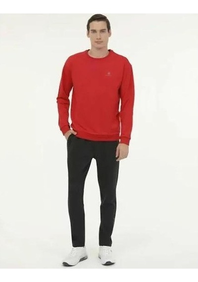 Lumberjack 4w Mb Sn75 C Neck Sw 4pr Erkek Sweat A101813212 Kırmızı Kırmızı