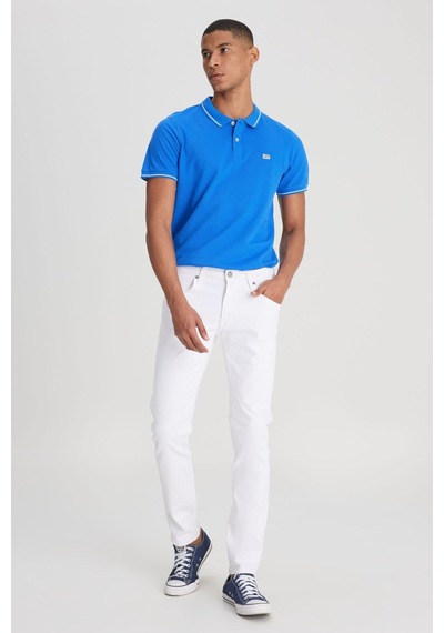 Lee Luke Slim Fit Dar Kesim Düşük Bel Dar Paça Esnek Beyaz Erkek Pantolon White-l719067100