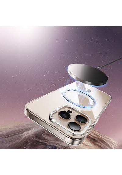 Apple Uyumlu iPhone 16 Pro Kılıf Kamera Standlı Ve Magsafe Özellikli Slim Estop Kapak Şeffaf