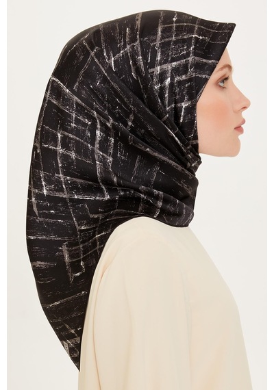 Armine İpek Eşarp 2025 Kış - 9258-05 Twill - Füme