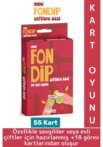 Eğlenceli Yılbaşı Parti Sevgili Grup Arkadaş Ortamı İçki Kart Oyun Fondip Mini-çiftlere Özel 55 Kart