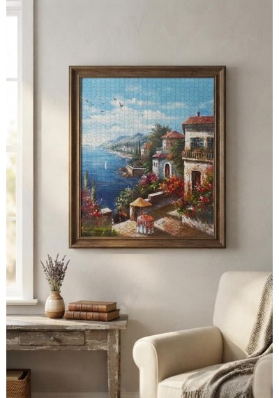 Akdeniz Kıyısında Huzurlu Bir Mola Keyf Saati 500 Parça Eğitici Öğretici Puzzle
