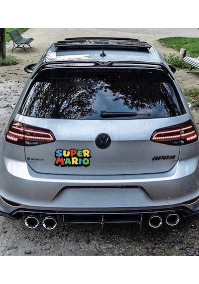 Super Mario Logo Sticker Motor, Kask, Laptop, Araba Sticker 13x6cm