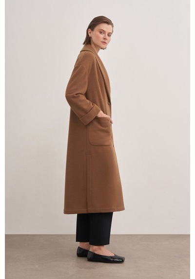 Aker 22123111 Geniş Cep Detaylı Hırka Camel Camel