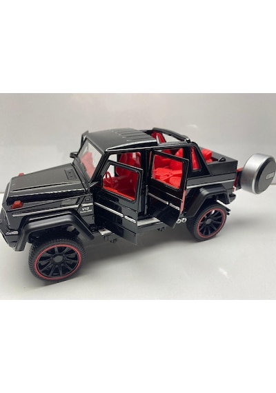 Mercedes G Jip Diecast Büyük Metal Model Araba 1:22 Sesli Işıklı Kaput Bagaj Kapılar Açılabilen Jip Diğer