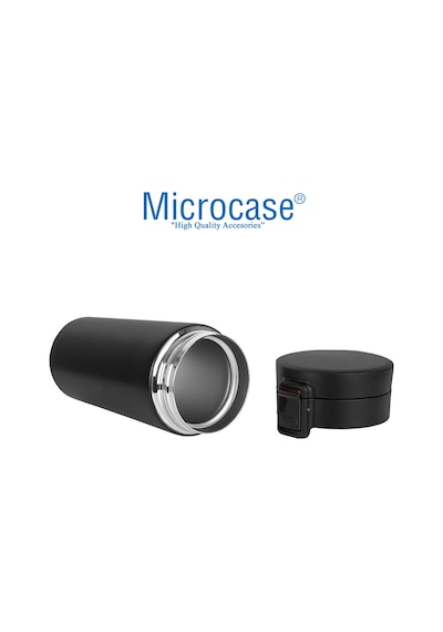 Paslanmaz Çelik 380 ml Çay Kahve Mug Termos Bardak - AL3114 Siyah